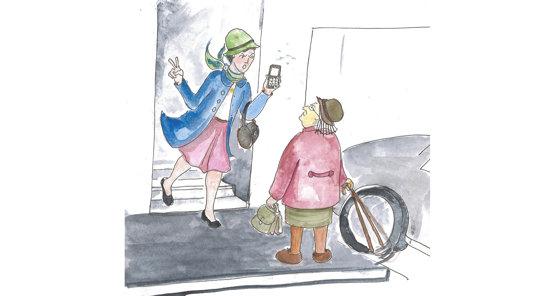 Illustration old lady Illustration old lady
